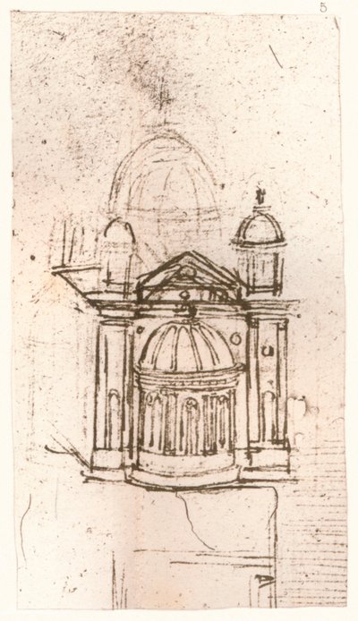 Kresba církevní architektury, c1472-c1519 1883 od Leonardo da Vinci