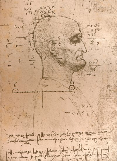 Kresba hlavy zločince, c1472-c1519 1883 od Leonardo da Vinci