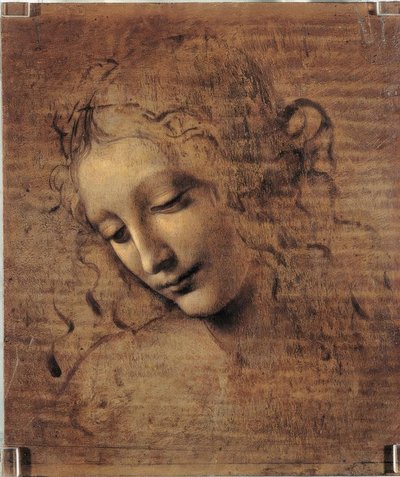Ženská hlava od Leonardo da Vinci