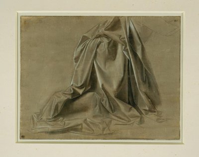 Studie šatů pro klečící postavu ve ztraceném profilu od Leonardo da Vinci