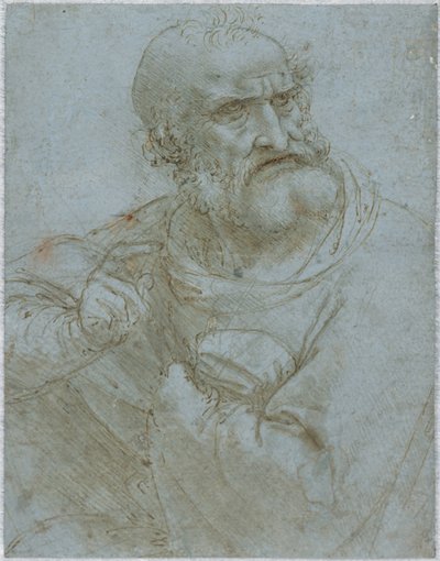 Poloviční postava apoštola, 1493-1495 od Leonardo da Vinci