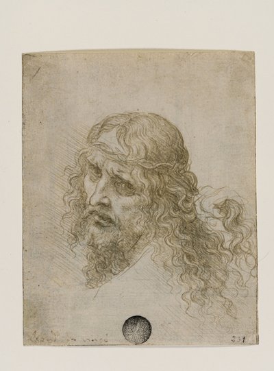 Hlava Krista korunovaná trním, c. 1500. od Leonardo da Vinci