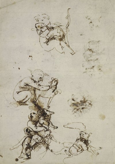 Leonardo da Vinci, objekt 1857,0110.1 - recto (British Museum) od Leonardo da Vinci