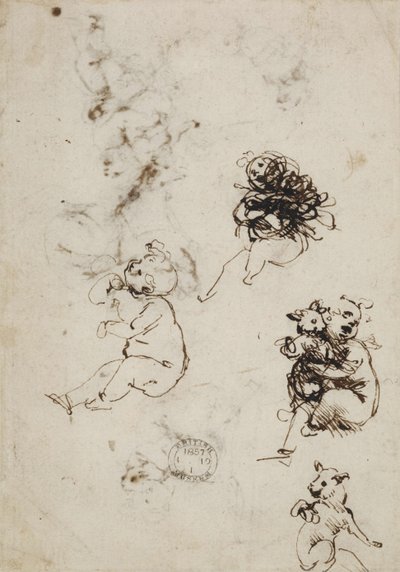 Leonardo da Vinci, objekt 1857.0110.1 - verso (British Museum) od Leonardo da Vinci