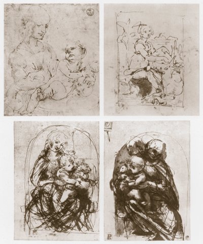 Madona, 15. století. od Leonardo da Vinci