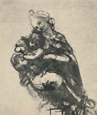 Madonna a dítě s kočkou, c1475 1945 od Leonardo da Vinci