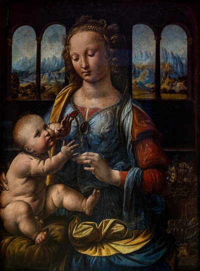 Madona s karafiátem od Leonardo da Vinci