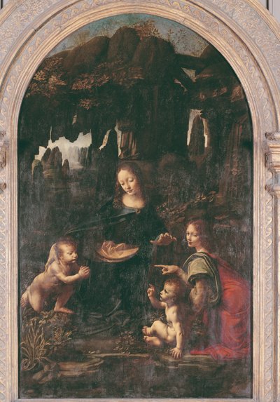 Madonna of the Rocks, cca 1478 (olej na panelu přenesený na plátno) od Leonardo da Vinci