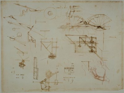 Mechanické studie od Leonardo da Vinci