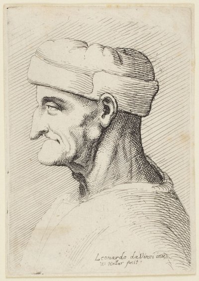 Stařík v čepici od Leonardo da Vinci