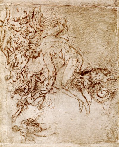 Náčrtky perem a inkoustem od Leonarda Da Vinciho, 1913. od Leonardo da Vinci
