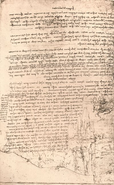 Náčrt arménských hor, c1472-c1519 1883 od Leonardo da Vinci