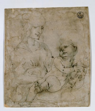 Studie Madony a Kočky od Leonardo da Vinci