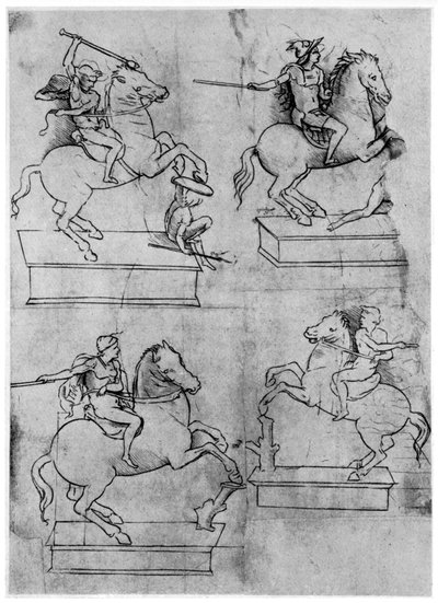 Studie pro pomník Sforza, c1488-1493 1954. od Leonardo da Vinci