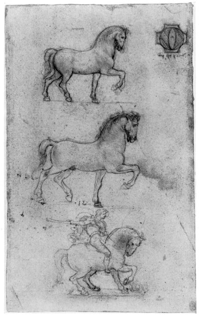 Studie k památníku Trivulzio, c1508 1954. od Leonardo da Vinci