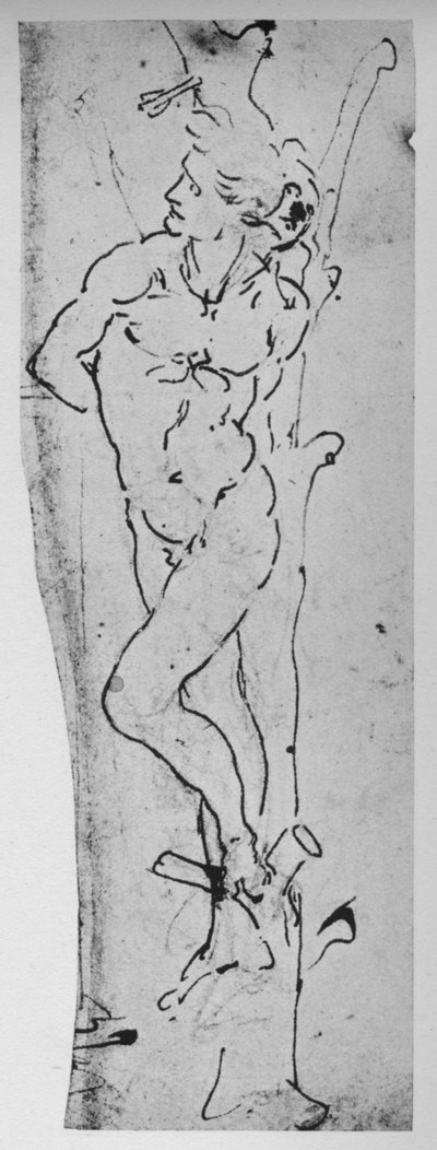 Studie pro svatého Šebestiána, c1480 1945 od Leonardo da Vinci