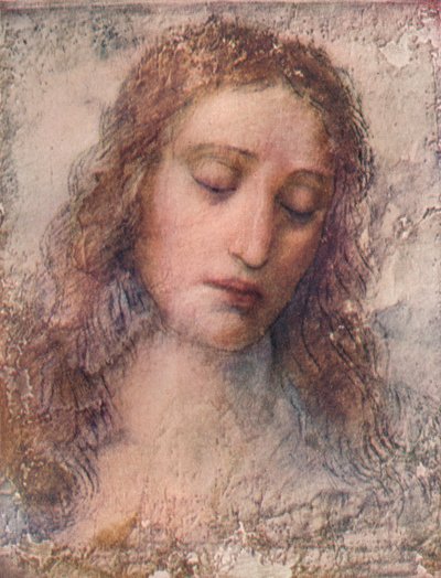 Studie pro hlavu Krista pro Poslední večeři, c1495, 1911 od Leonardo da Vinci