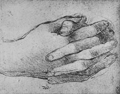 Studie sepjatých rukou, c1480 1945 od Leonardo da Vinci