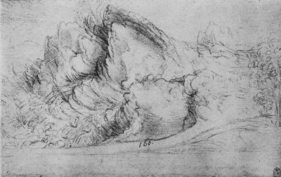 Studie skalních útvarů, c1480 1945 od Leonardo da Vinci