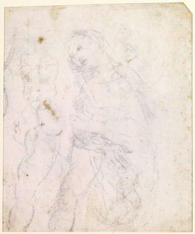 Studie Madony [na zadní straně] od Leonardo da Vinci