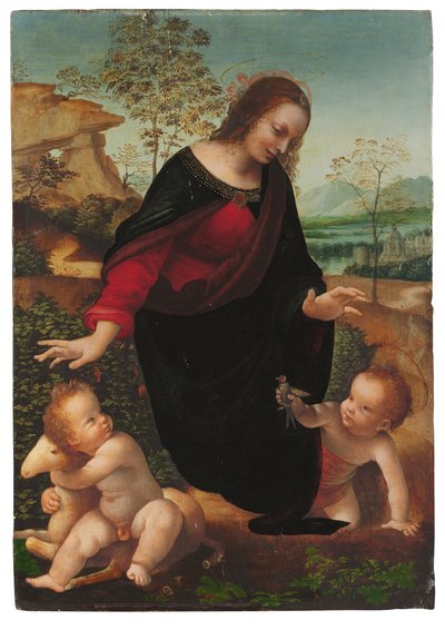 Madona s dítětem se svatým Janem Křtitelem od Leonardo da Vinci