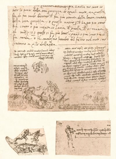Tři kresby, c1472-c1519 1883 od Leonardo da Vinci