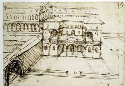 Urbanismus: architektonický plán (16) od Leonarda da Vinci (Leonardo da Vinci) od Leonardo da Vinci