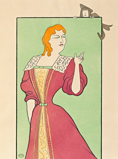 Herečka Marie-Louise Marsy (1866-1942) v roli Elmiry v Tartuffe od Leonetto Cappiello