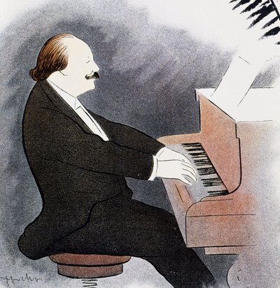Jules Massenet u klavíru od Leonetto Cappiello