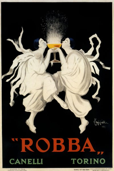 Reklamní plakát Spumante Robba Canelli, Turín, Itálie, 1921 od Leonetto Cappiello