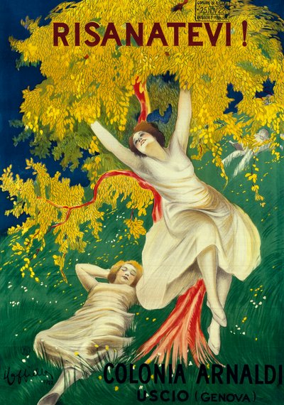 Reklamní plakát Colonia Arnaldi v Uscio (Janov) od Leonetto Cappiello