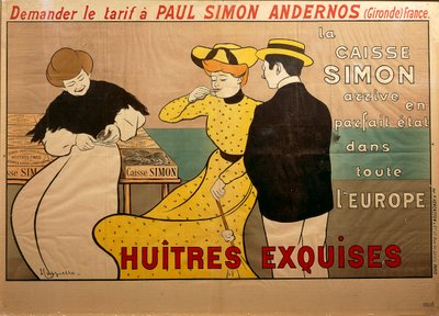Plakát s reklamou na prodej ústřic od Leonetta Cappiella od Leonetto Cappiello