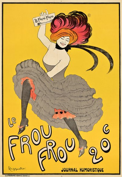 Plakát inzerující francouzský časopis "Le Frou Frou", 1899 od Leonetto Cappiello
