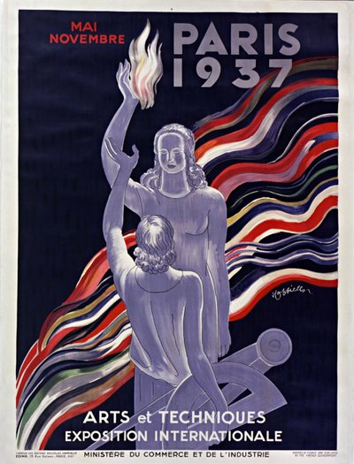 Plakát z mezinárodní výstavy 1937 v Paříži, 1937. od Leonetto Cappiello
