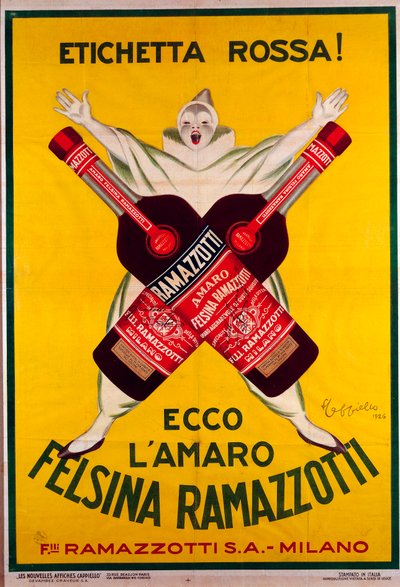 plakát na nápoj Amaro (Amer) felsina Ramazzotti od Leonetto Cappiello