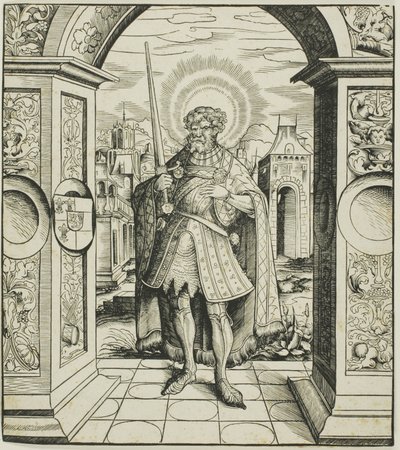 Svatý Rolandus, od svatých spojených s rodem Habsburků od Leonhard Beck