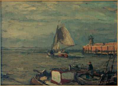 Molo s majákem (Emden) II od Leonhard Sandrock