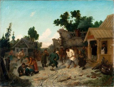 V krčmě, 1886 od Leonid Ivanovich Solomatkin
