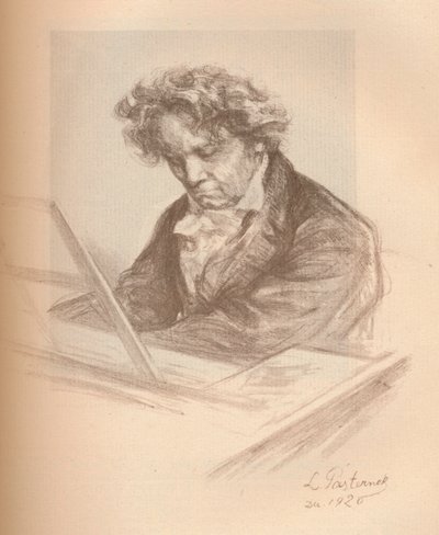 Portrét Beethovena, 1920 od Leonid Osipovic Pasternak
