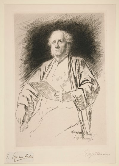 Portrét Seymoura Hadena od Leopold Flameng
