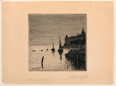 Pohled na Amsterdam od Leopold Flameng