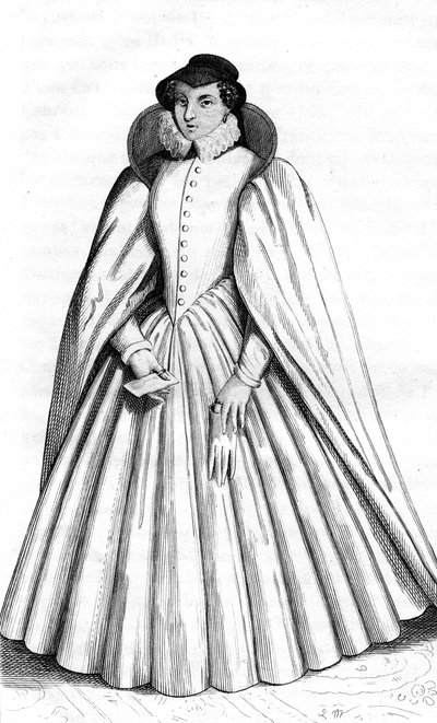 Caterina de Medici, francouzské vintage oblečení XVI. století Henri království II, král Francie od Leopold Massard