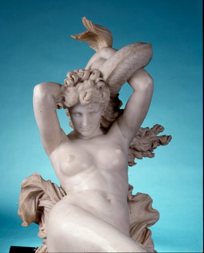 Galatea na delfínu, kolem roku 1880 (mramor) (detail 416888) od Leopoldo Ansiglione