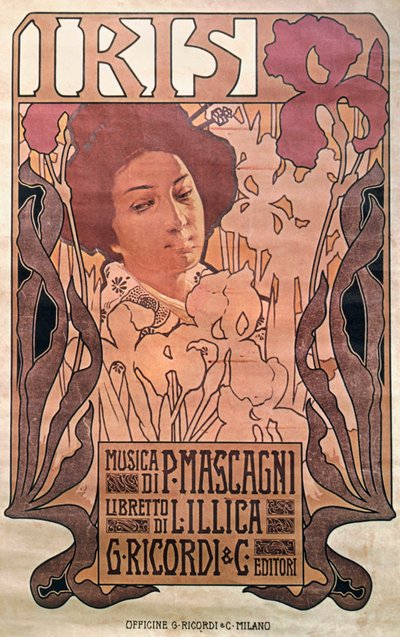 "Iris" od Pietra Mascagniho od Leopoldo Metlicovitz