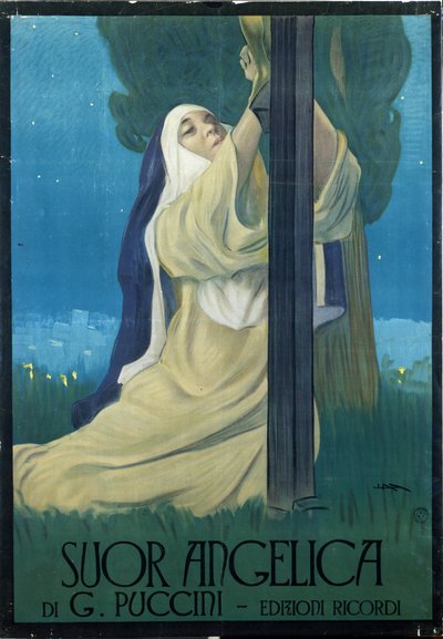 Opera „Suor Angelica“ (Sestra Angelica) od Giacoma Pucciniho od Leopoldo Metlicovitz