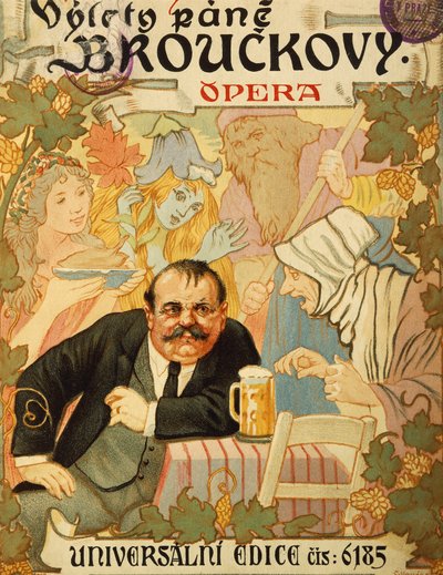 Title page of Vylety pane Brouckovy by Leos Janacek od Leos Janacek