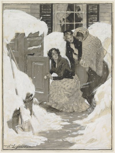 Skica pro knižní ilustrace (akvarel) od Leroy William Jacobs