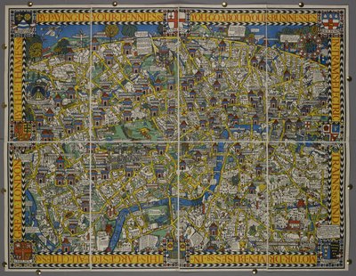 „Zaplacením svých haléřů“ – neboli „Zázračná mapa města Londýna“ od Leslie MacDonald (1884 1947) Gill