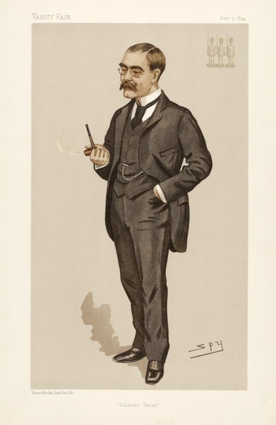 Rudyard Kipling (1865 - 1936), z Vanity Fair, hospoda. 1894 (barevná litografie) od Leslie Matthew Ward