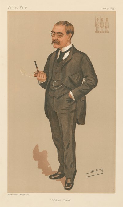 Vojáci tři, Rudyard Kipling (série Vanity Fair) od Leslie Matthew Spy Ward